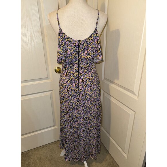 Floral Dress Size Small Dip Hem Maxi Casual Asymmetrical Adjustable Straps Rewin - Picture 5 of 10